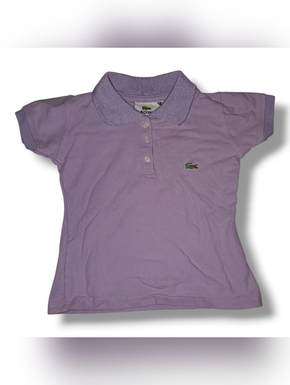 Lacoste Girls' Lavender Short-Sleeve Polo